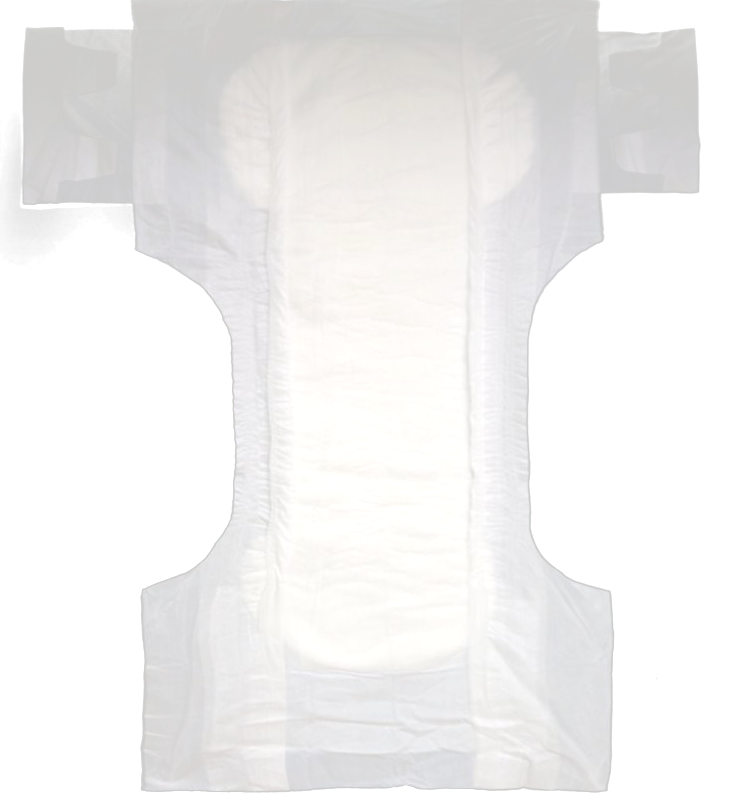 Exploded view of a Carelder adult diaper